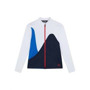 NEW J.LINDEBERG swirl full zip mid layer in jl navy